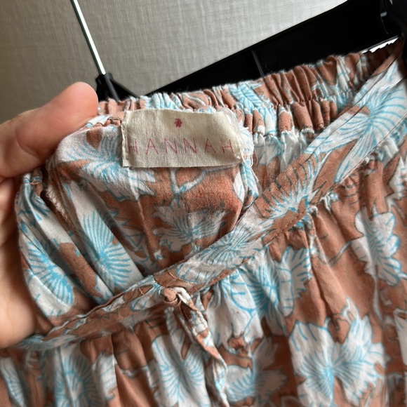 Hannah artwear skirt floral pattern orange blue - Picture 3 of 5